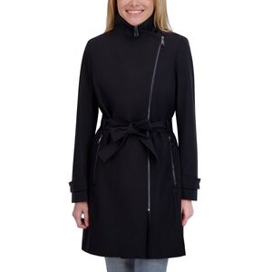 Halston Women's‎ Black Belted Trench Coat NWT Size M